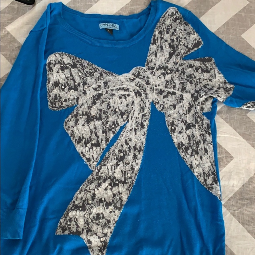 Blue sweater!